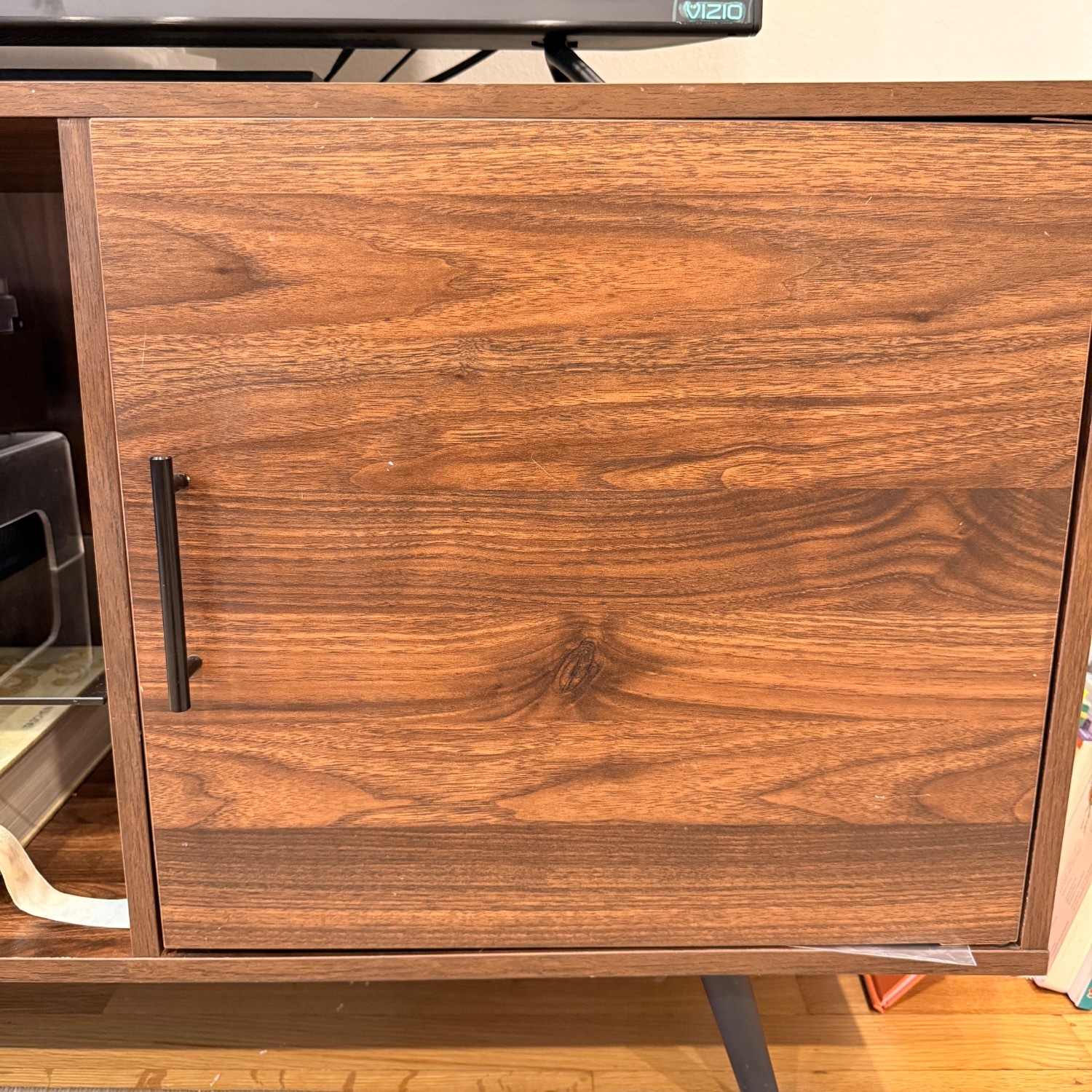 Dark Brown Wood Media Storage - image-4