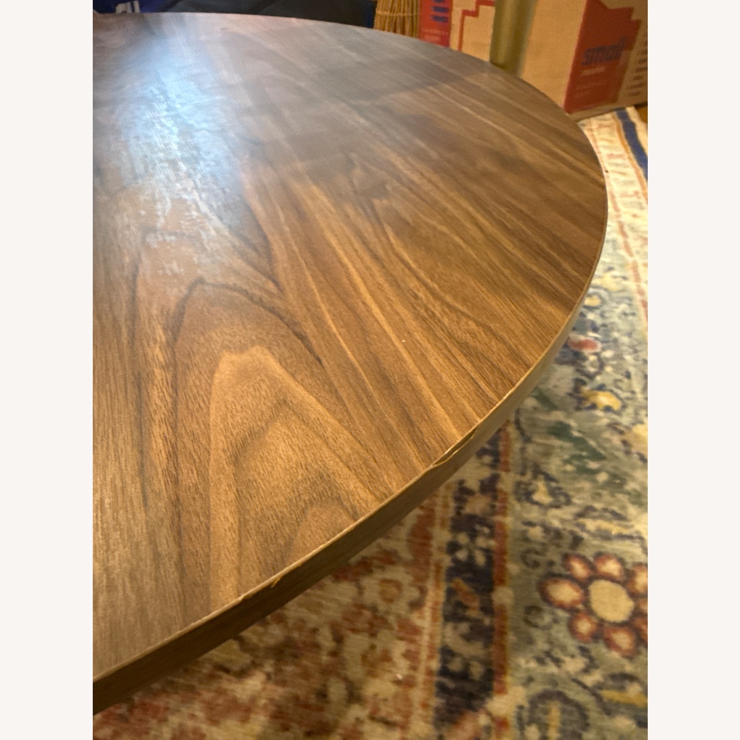 AllModern Dark Brown Glass Coffee Table - image-4