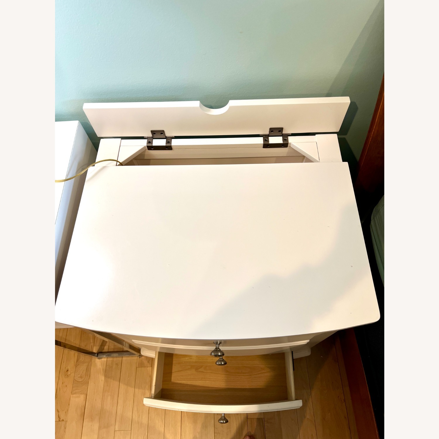 Raymour & Flanigan Kylie White 3-Drawer Nightstand - image-2