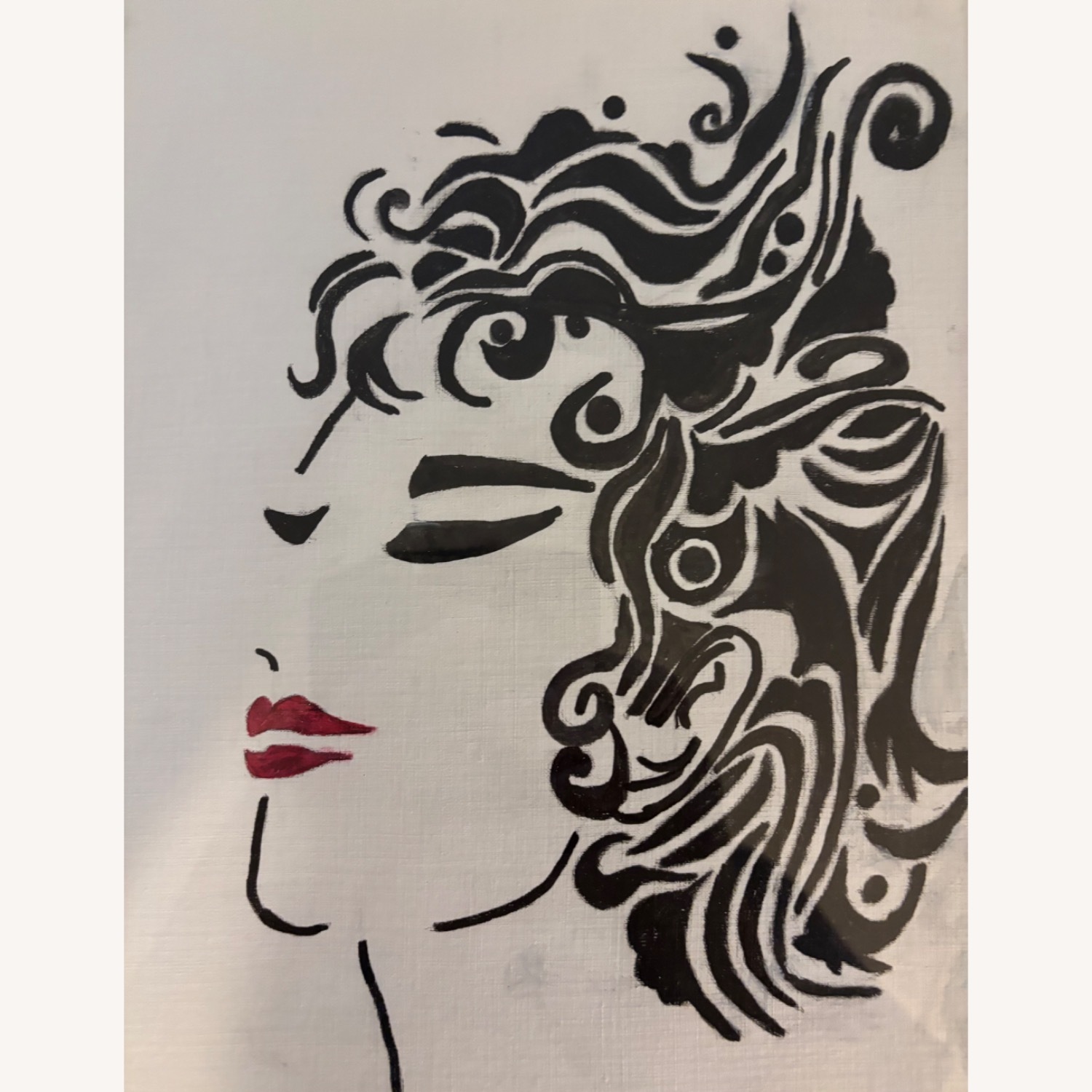 Black and White Abstract Portrait - image-1