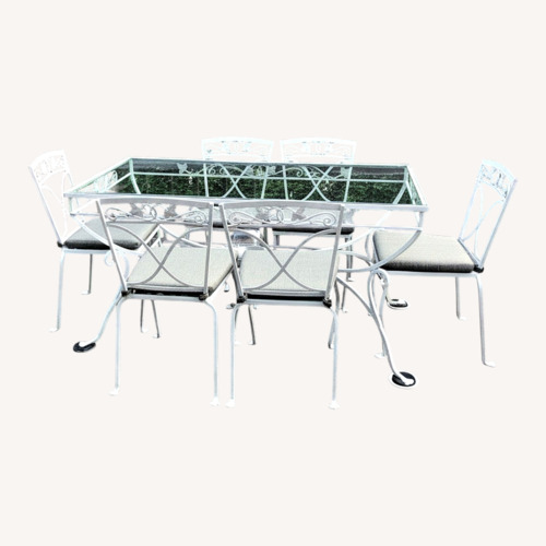 Used Light Gray Metal Patio Furniture for sale on AptDeco