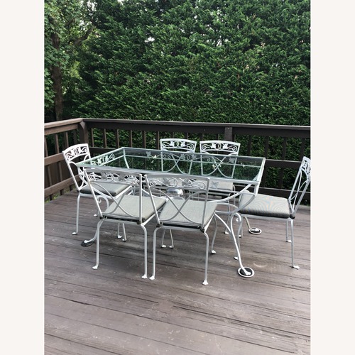 Used Light Gray Metal Patio Furniture for sale on AptDeco