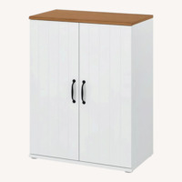 IKEA Skruvby White Wood Wall Shelf