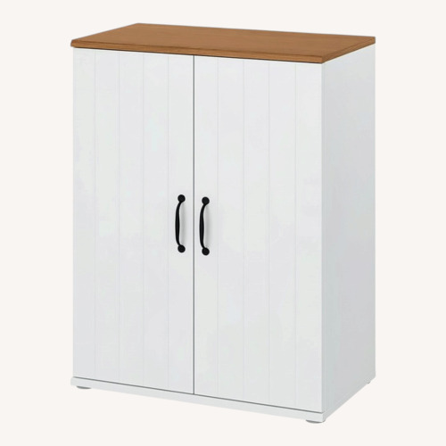 Used IKEA Skruvby White Wood Wall Shelf for sale on AptDeco