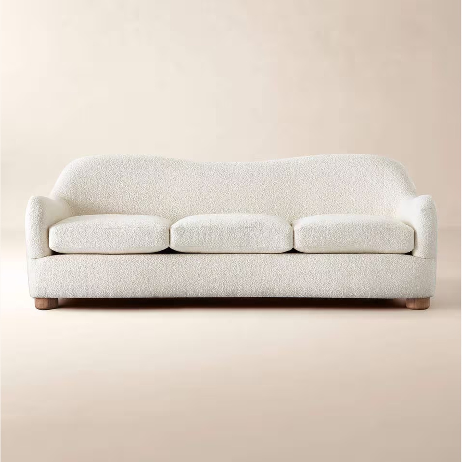 CB2 Bacio Cream Boucle 3+ Seater Sofa - image-4