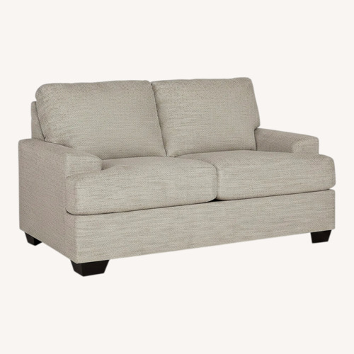 Used Raymour & Flanigan Vayda Light Gray Loveseat for sale on AptDeco