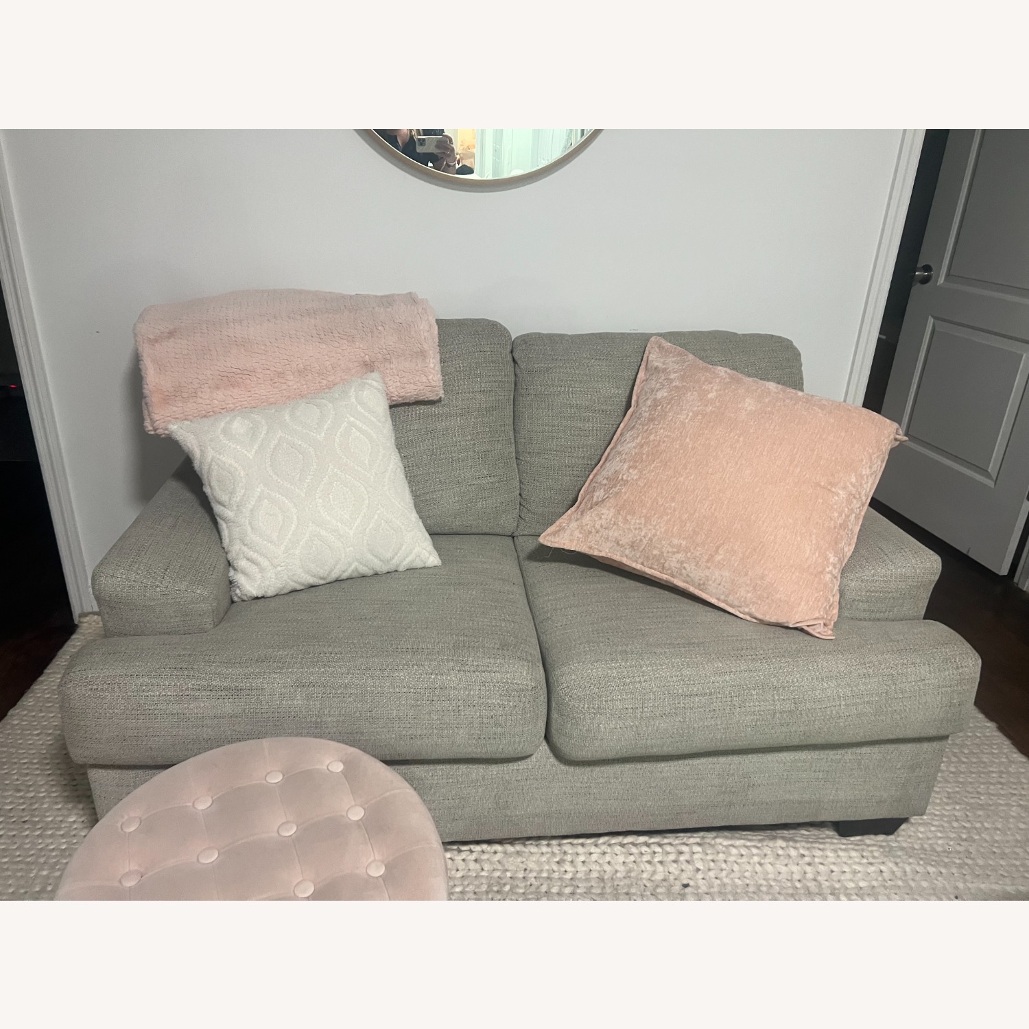 Raymour & Flanigan Vayda Light Gray Loveseat - image-3