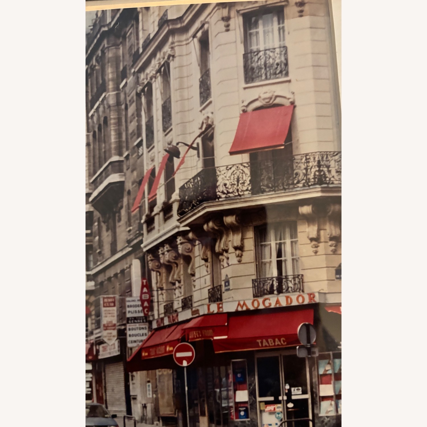 Paris Street Scene with Light Gray Wood Frame - image-3
