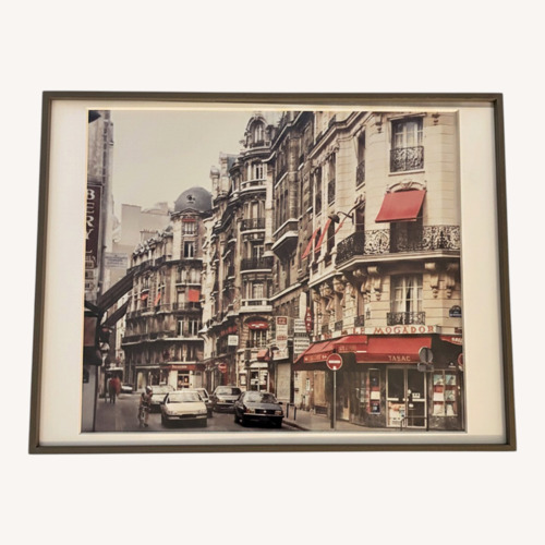 Used Paris Street Scene with Light Gray Wood Frame for sale on AptDeco
