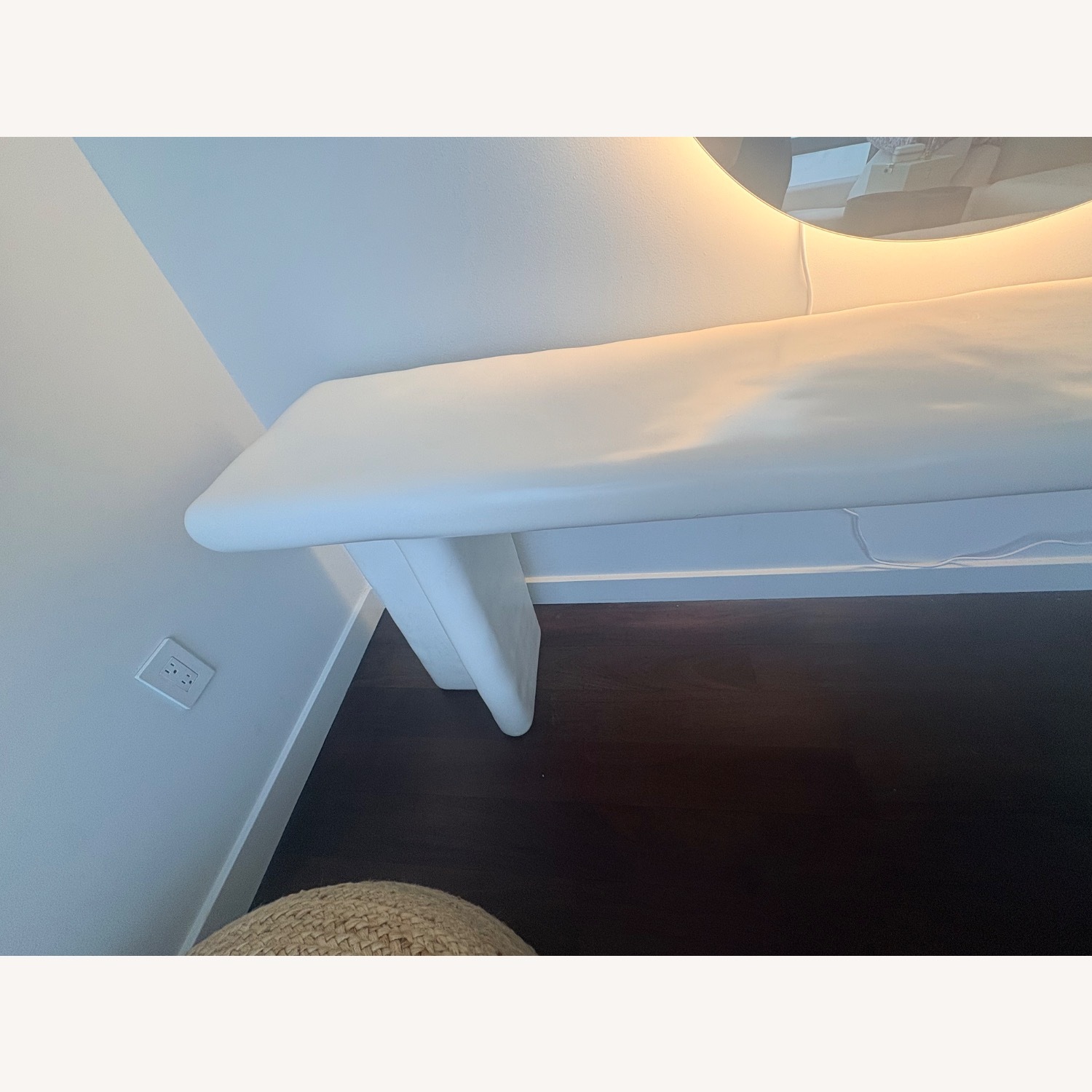 CB2 Bodene White Resin Side Table - image-5