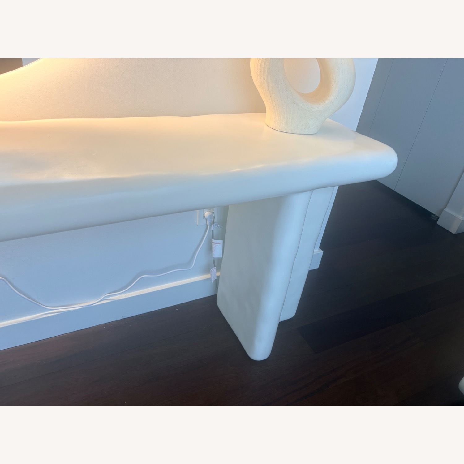 CB2 Bodene White Resin Side Table - image-4