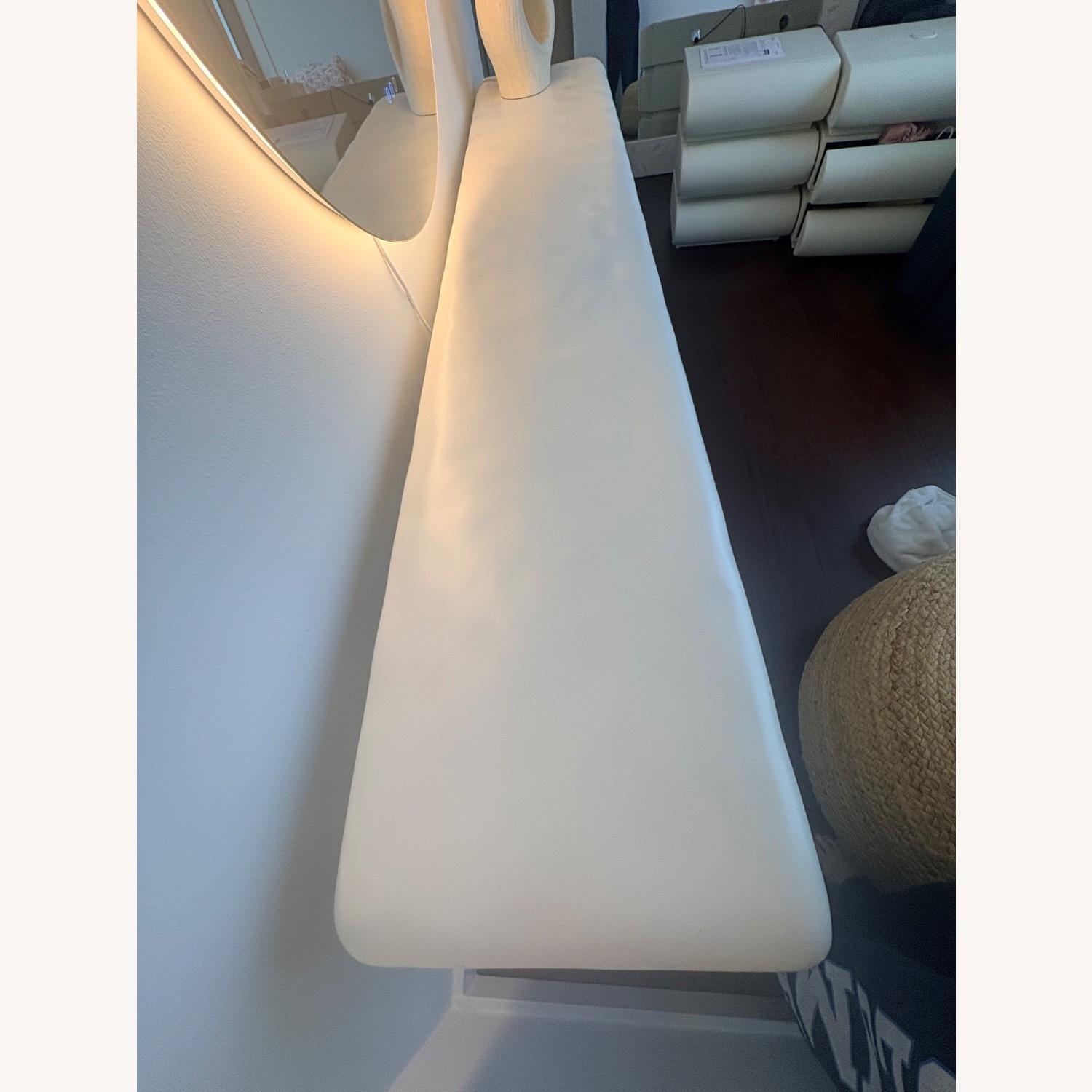 CB2 Bodene White Resin Side Table - image-3