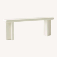 CB2 Bodene White Resin Side Table
