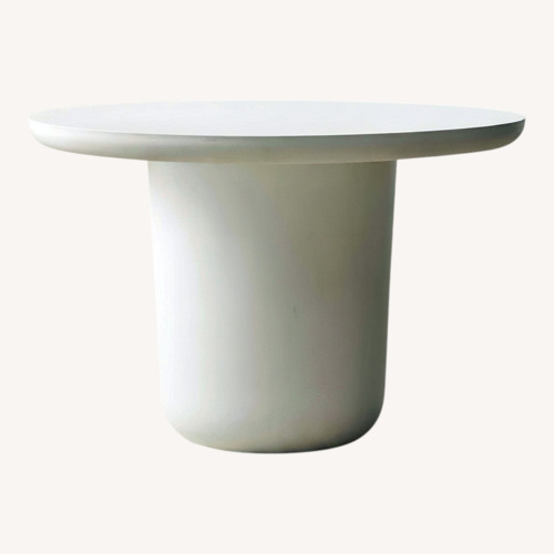 Used CB2 Lola White Concrete Dining Table for sale on AptDeco
