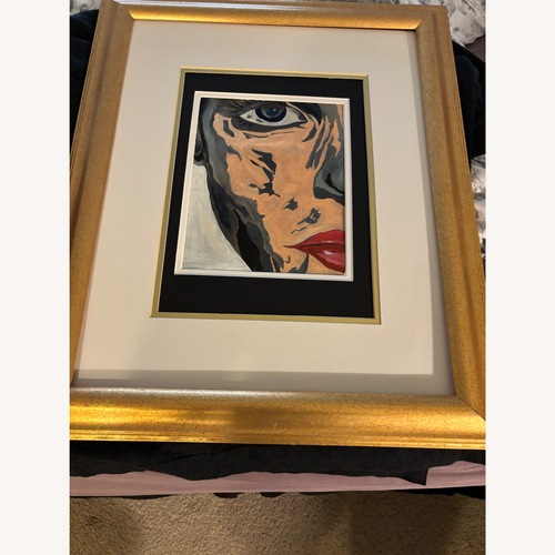 Used Abstract Face, Oil on Paper for sale on AptDeco