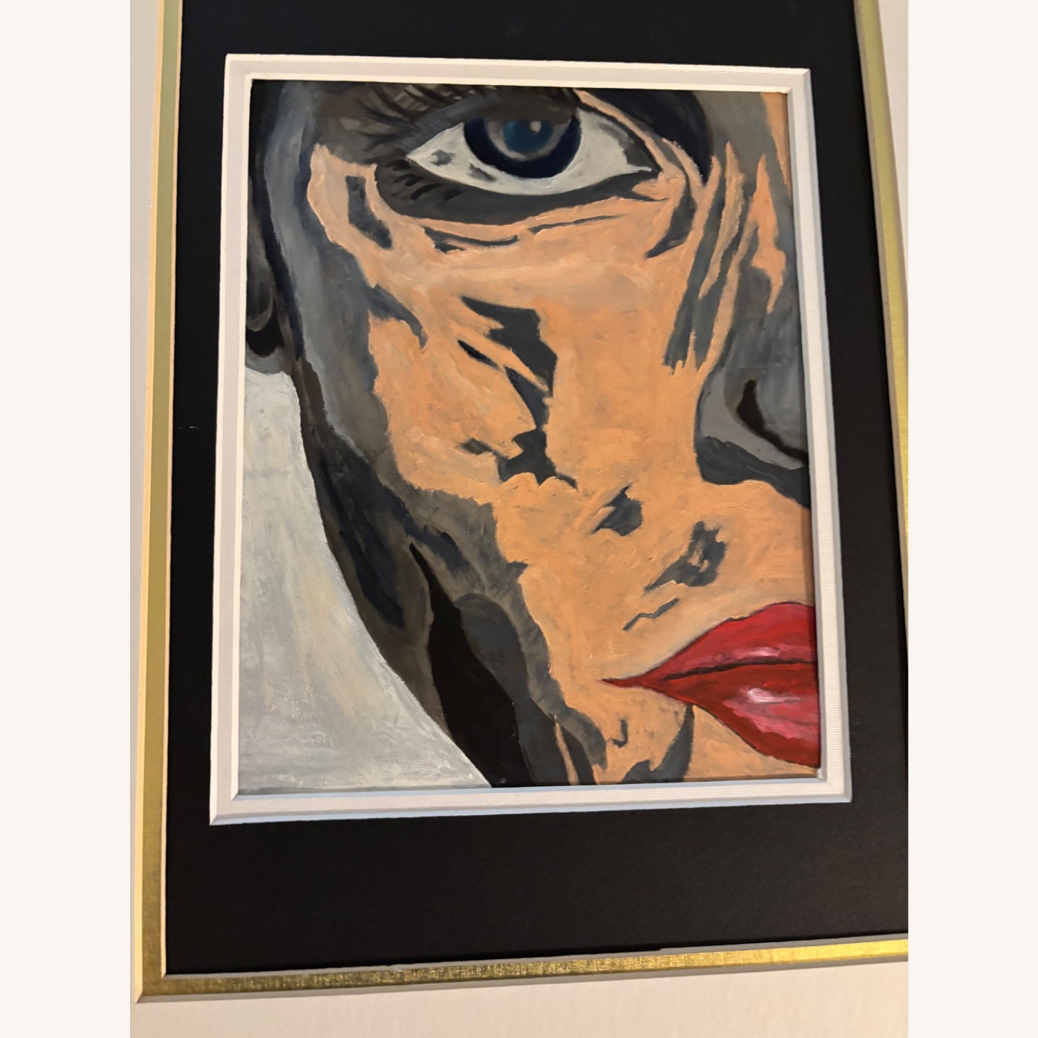 Abstract Face, Oil on Paper - image-3