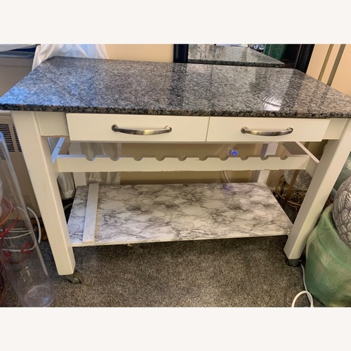 Used Crosley Granite Top Kitchen Island Cart  for sale on AptDeco