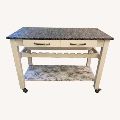 Used Crosley Granite Top Kitchen Island Cart  for sale on AptDeco