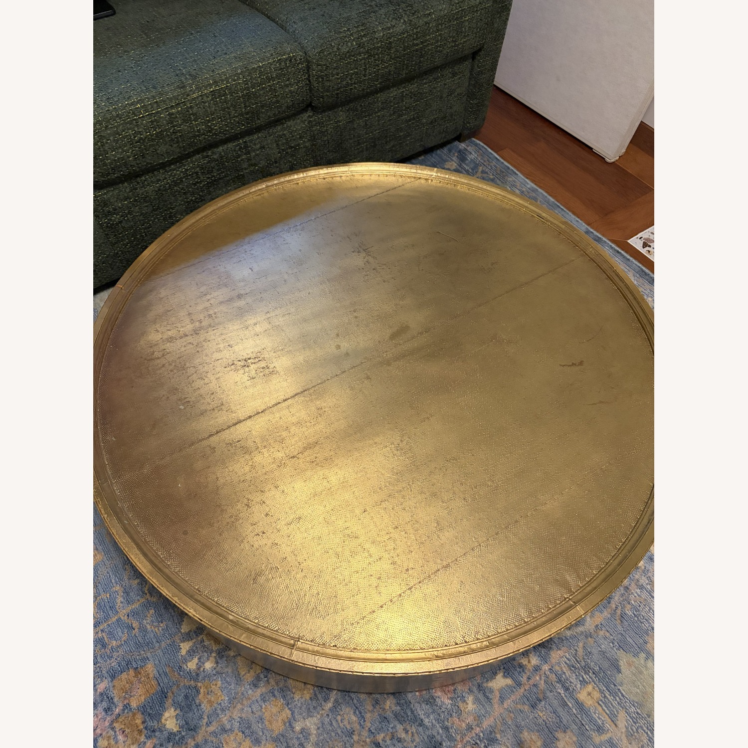 Gold Wood Coffee Table - image-2