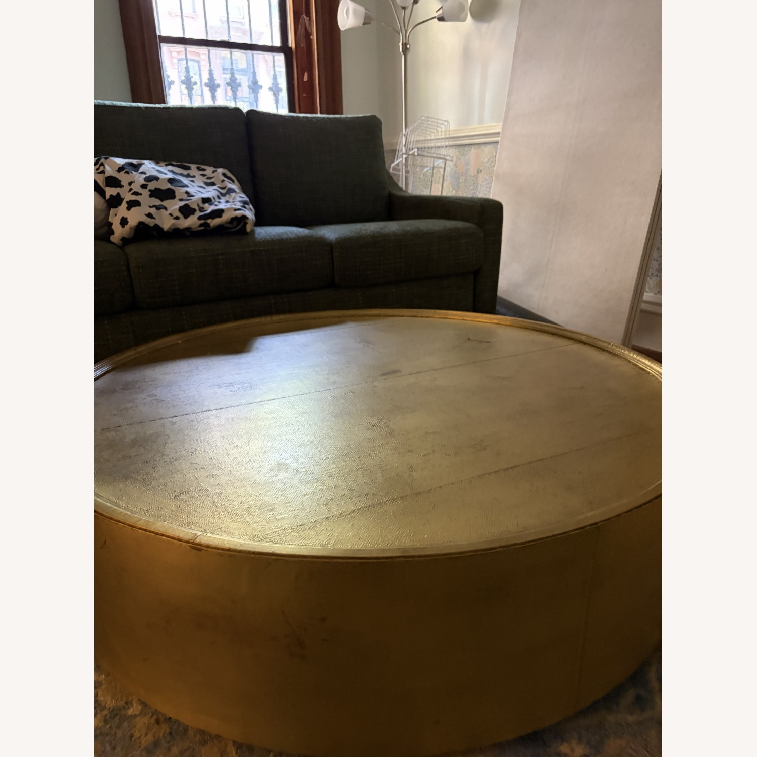 Gold Wood Coffee Table - image-1