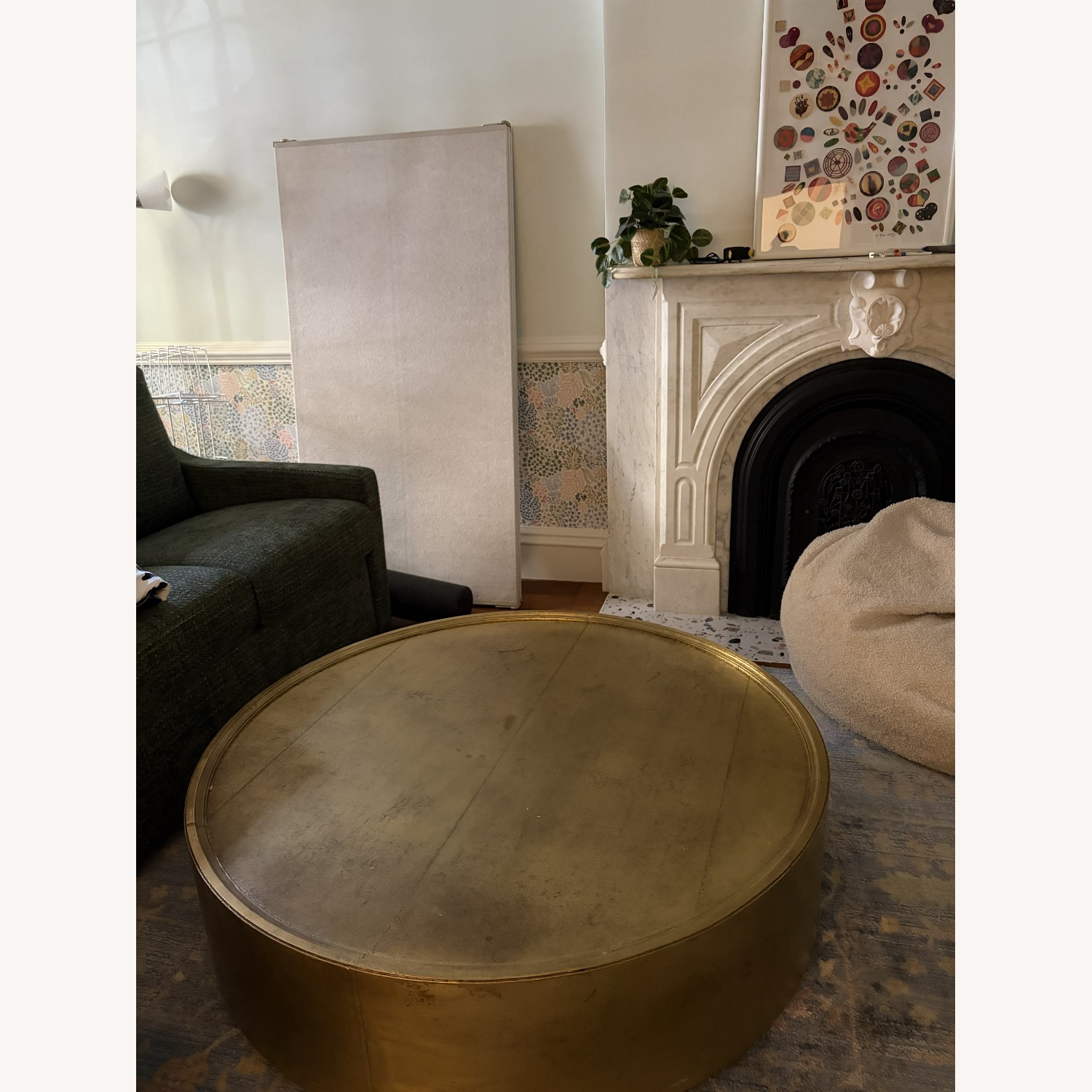 Gold Wood Coffee Table - image-3