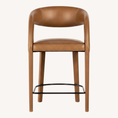 Used Four Hands Hawkins Leather Stools (Set of 3)  for sale on AptDeco