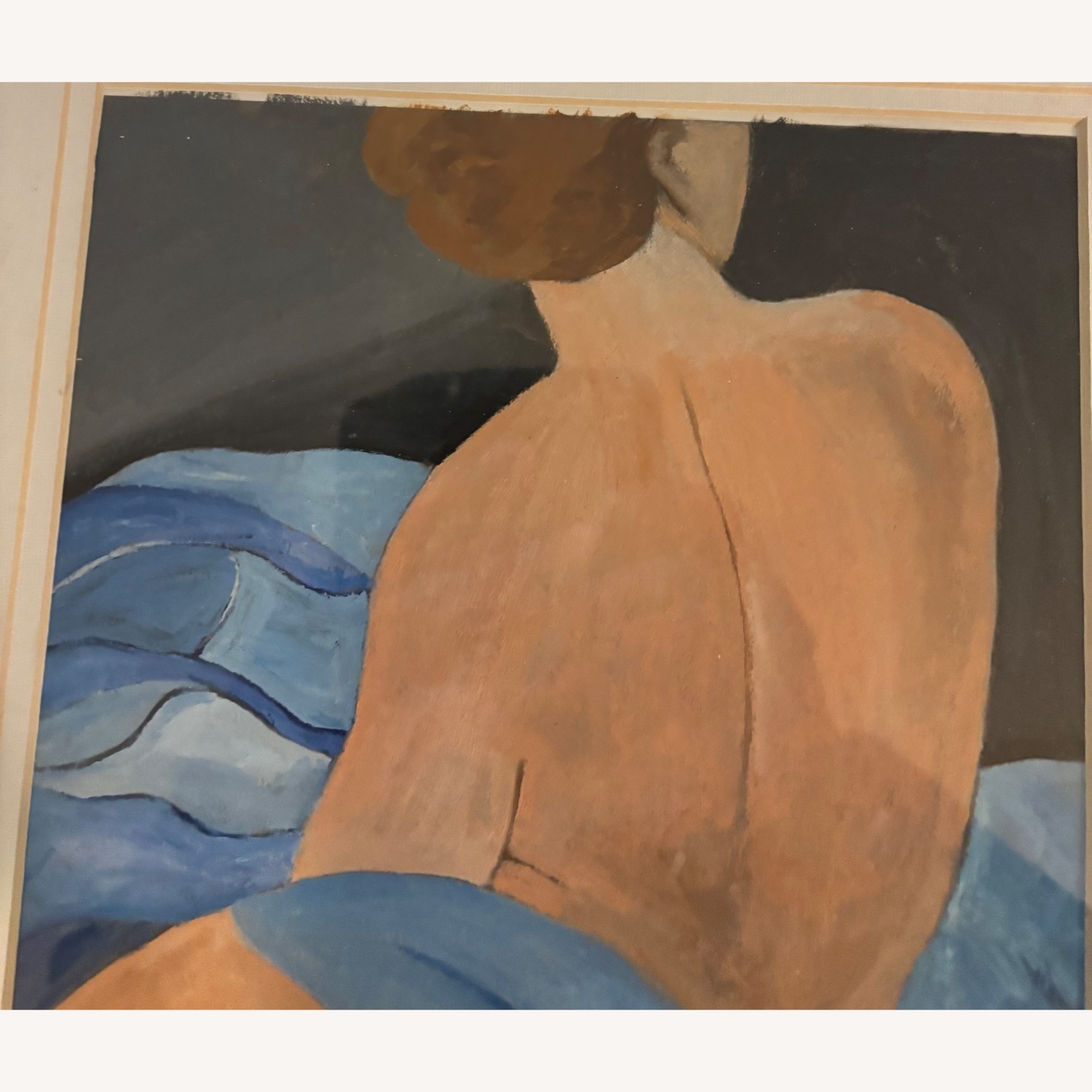 Female With Draped Blue Cloth - image-3