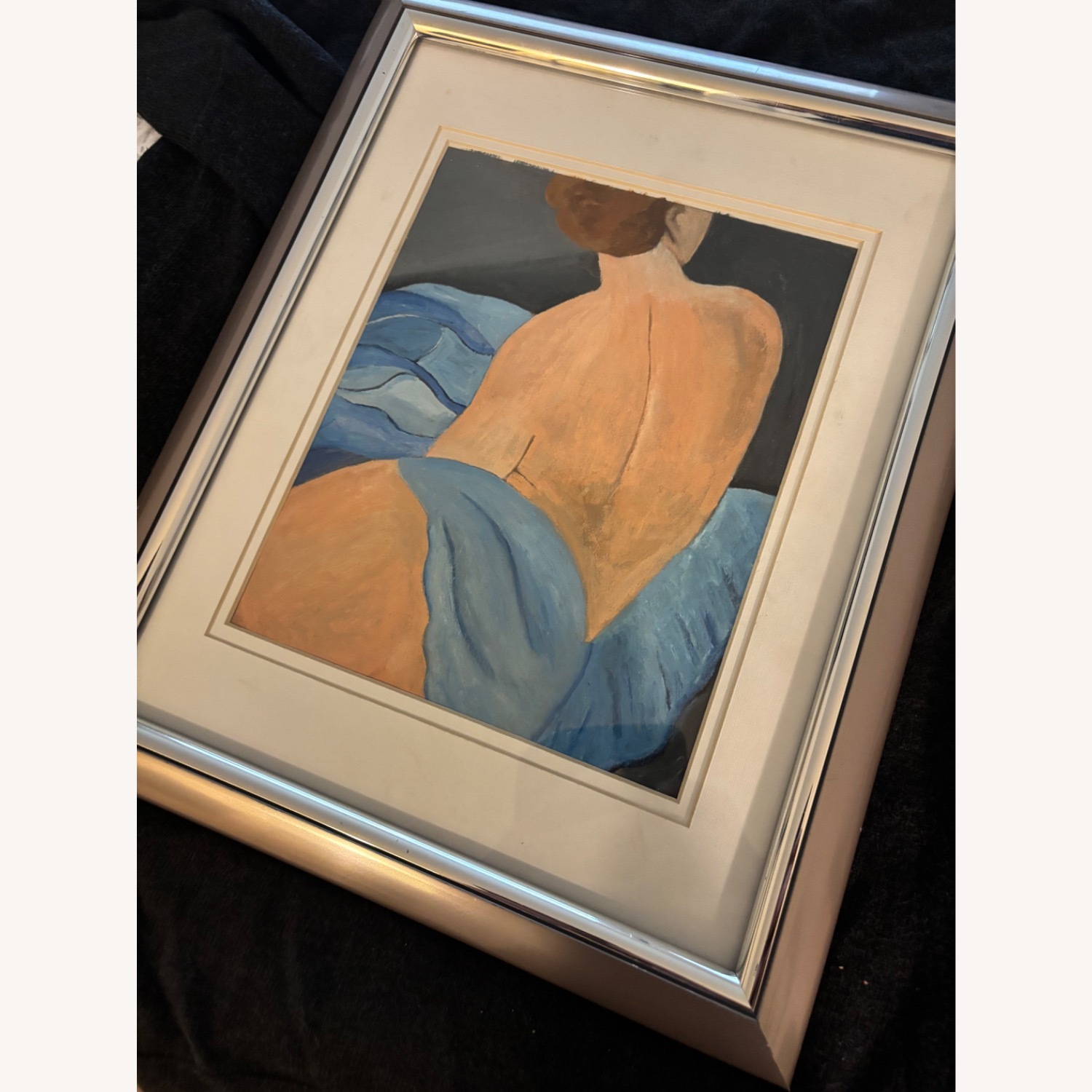 Female With Draped Blue Cloth - image-2