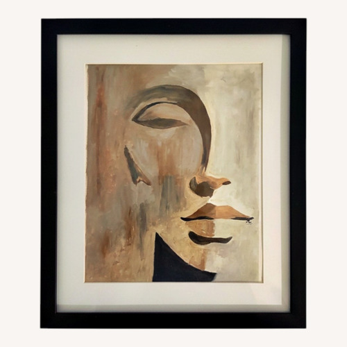 Used Abstract Face in Browns Wall Art for sale on AptDeco