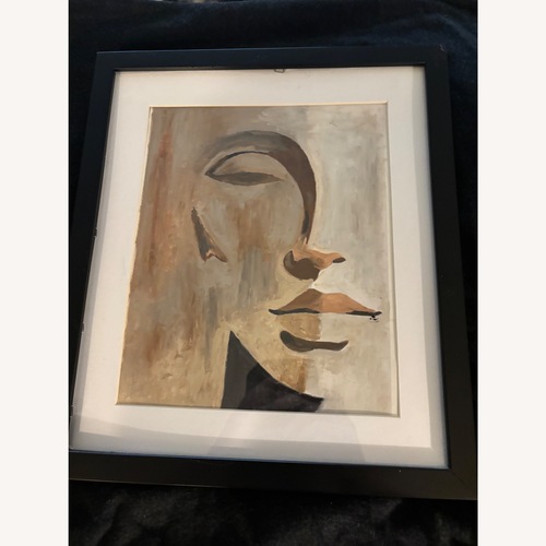 Used Abstract Face in Browns Wall Art for sale on AptDeco