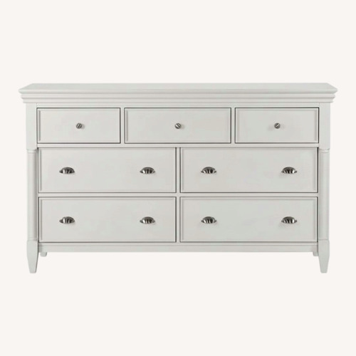 Used Raymour & Flanigan Tiffany White Dresser for sale on AptDeco