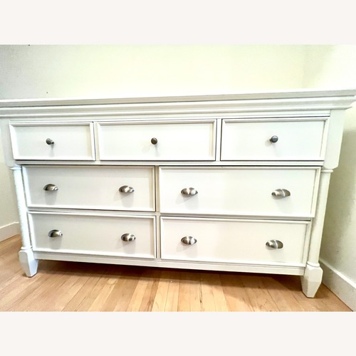 Used Raymour & Flanigan Tiffany White Dresser for sale on AptDeco