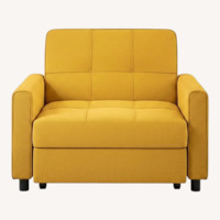 Wayfair 3-in-1 Convertible Yellow Linen Sofa