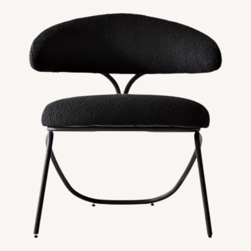 Used CB2 Gondola Black Wool Accent Chair for sale on AptDeco