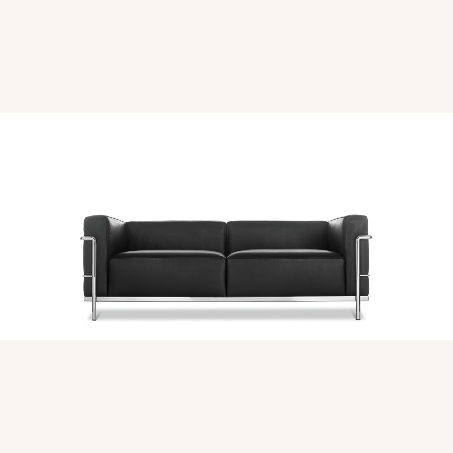 Cassina LC3 Grand Modele Black Leather 2 Seater Sofa - image-4