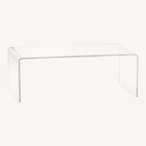 Used CB2 Peekaboo Acrylic Coffee Table for sale on AptDeco