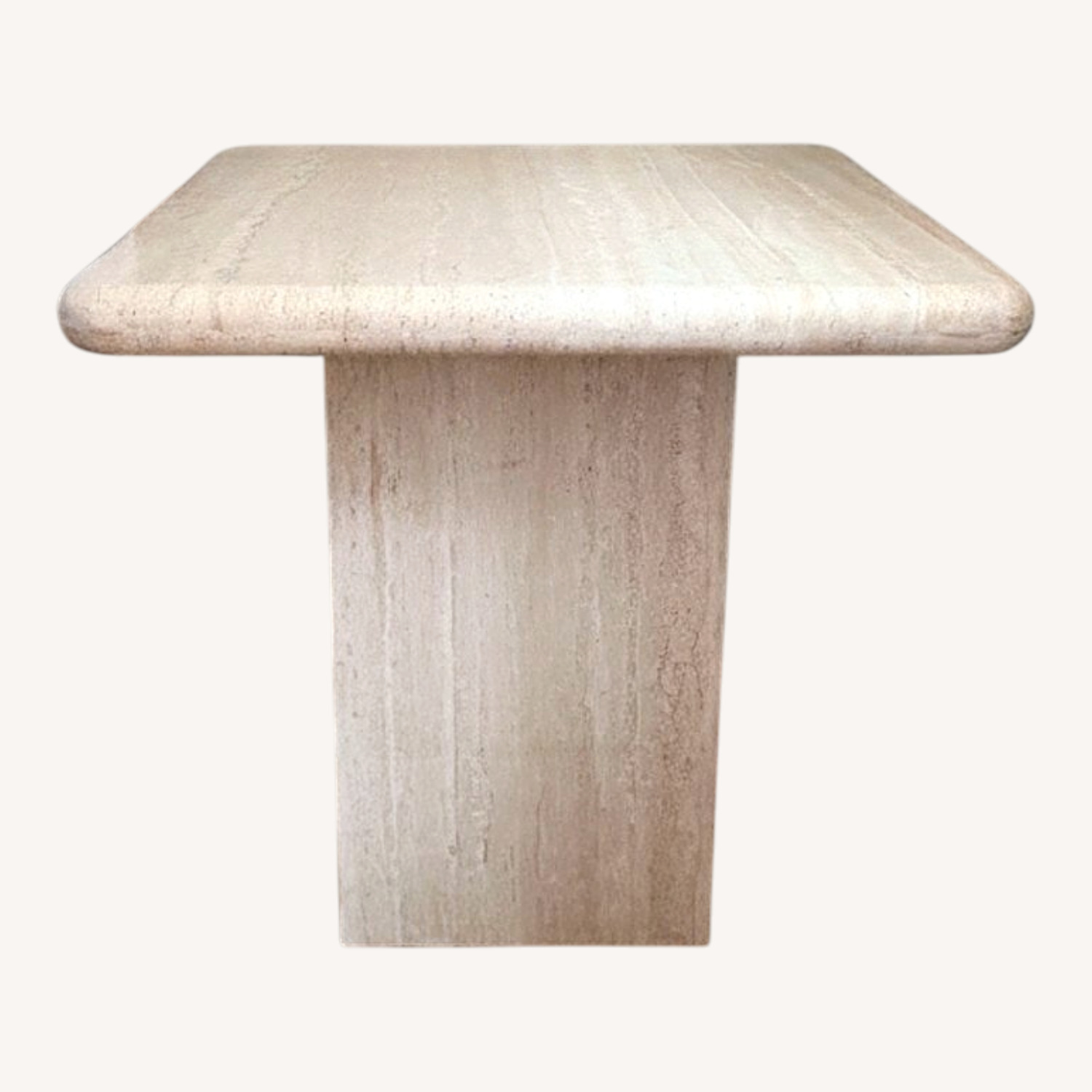 Travertine End Table - image-5