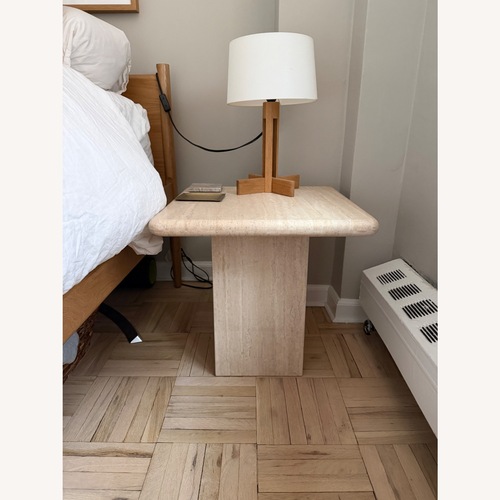 Used Travertine End Table for sale on AptDeco