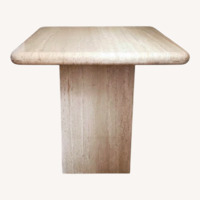 Travertine End Table