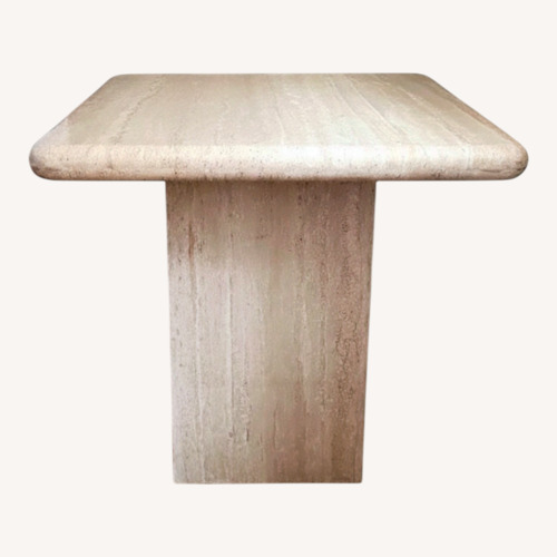 Used Travertine End Table for sale on AptDeco