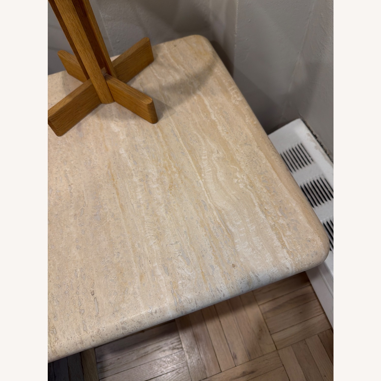 Travertine End Table - image-3