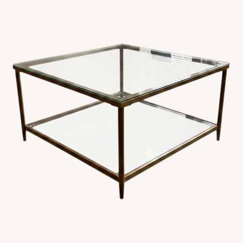Used Gold Glass Coffee Table for sale on AptDeco