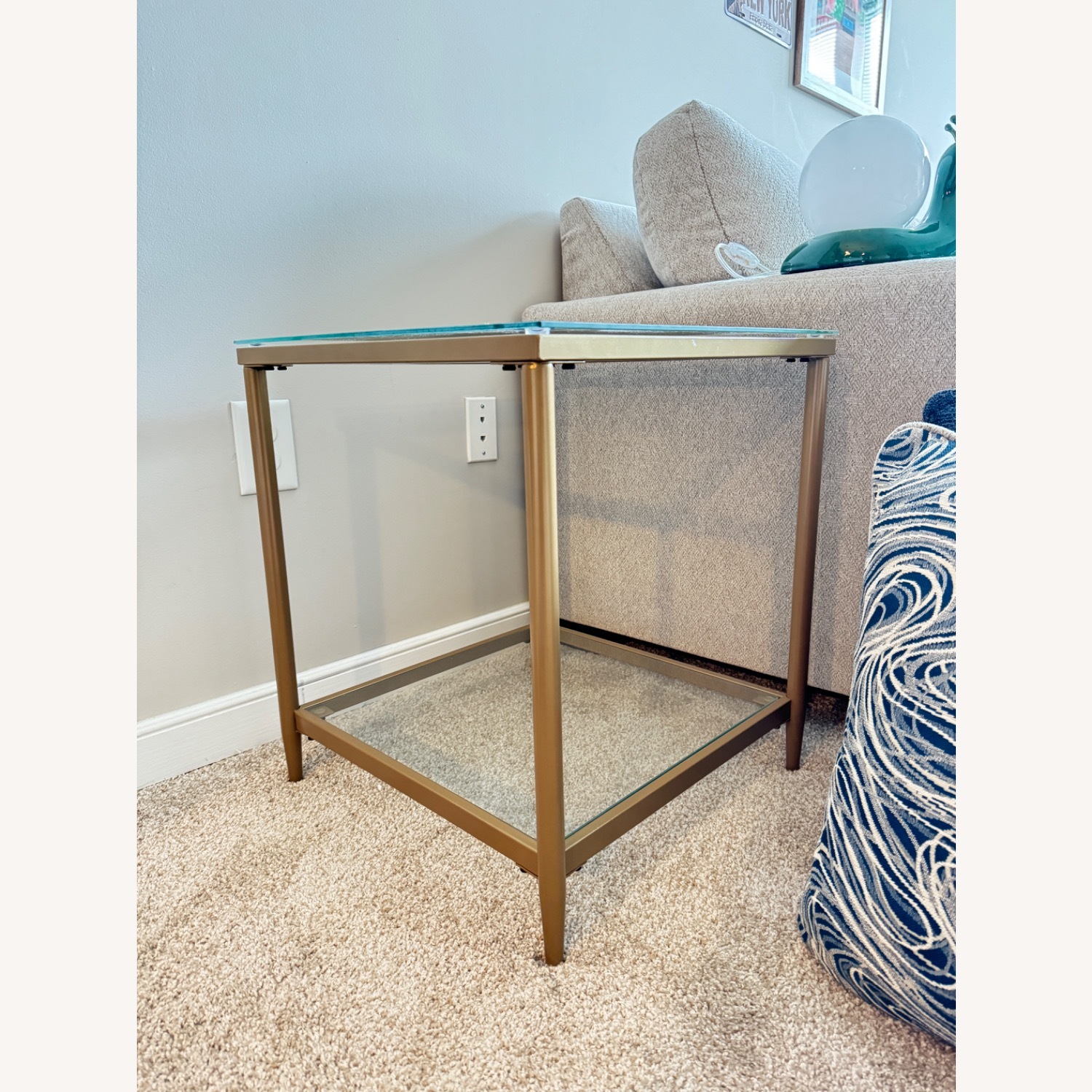 Gold Glass Side Tables - image-2
