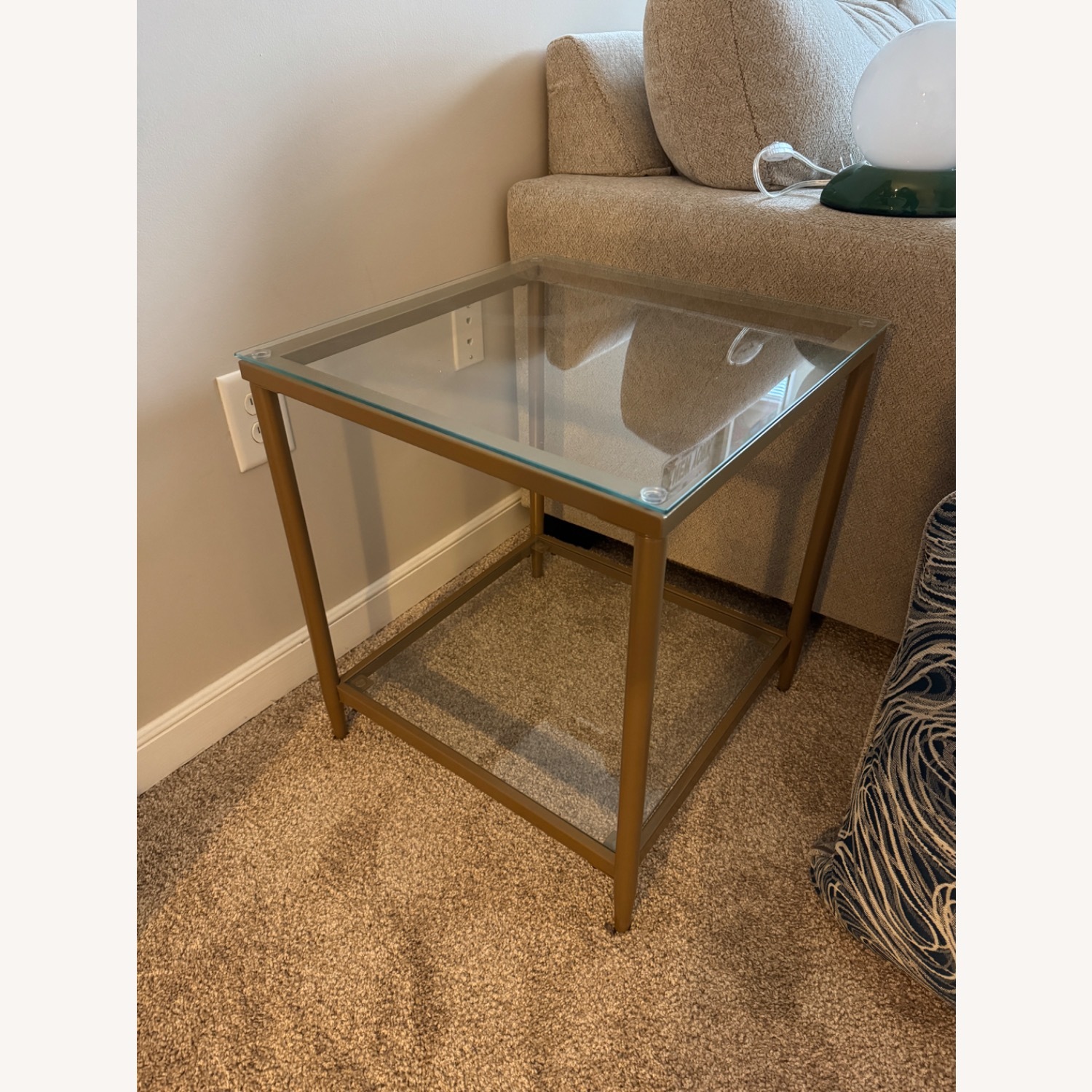 Gold Glass Side Tables - image-1
