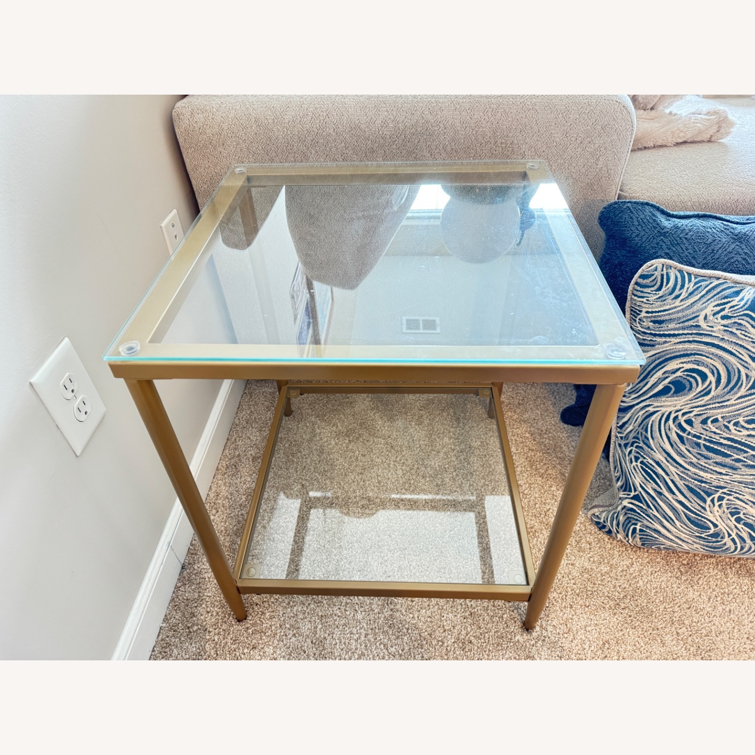 Gold Glass Side Tables - image-3