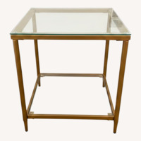 Gold Glass Side Tables
