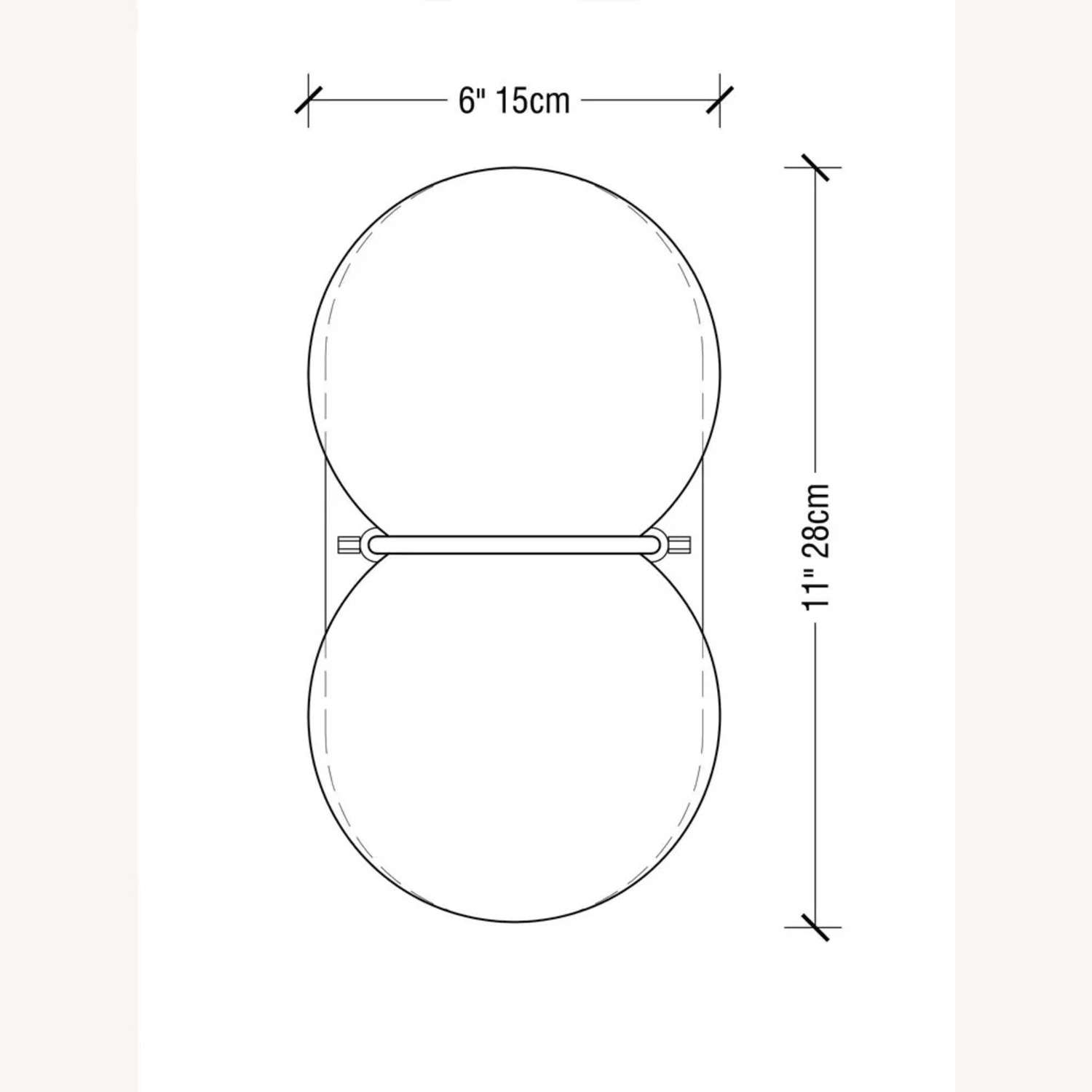 Dual Glass Wall Sconce (White/Beige)  - image-4