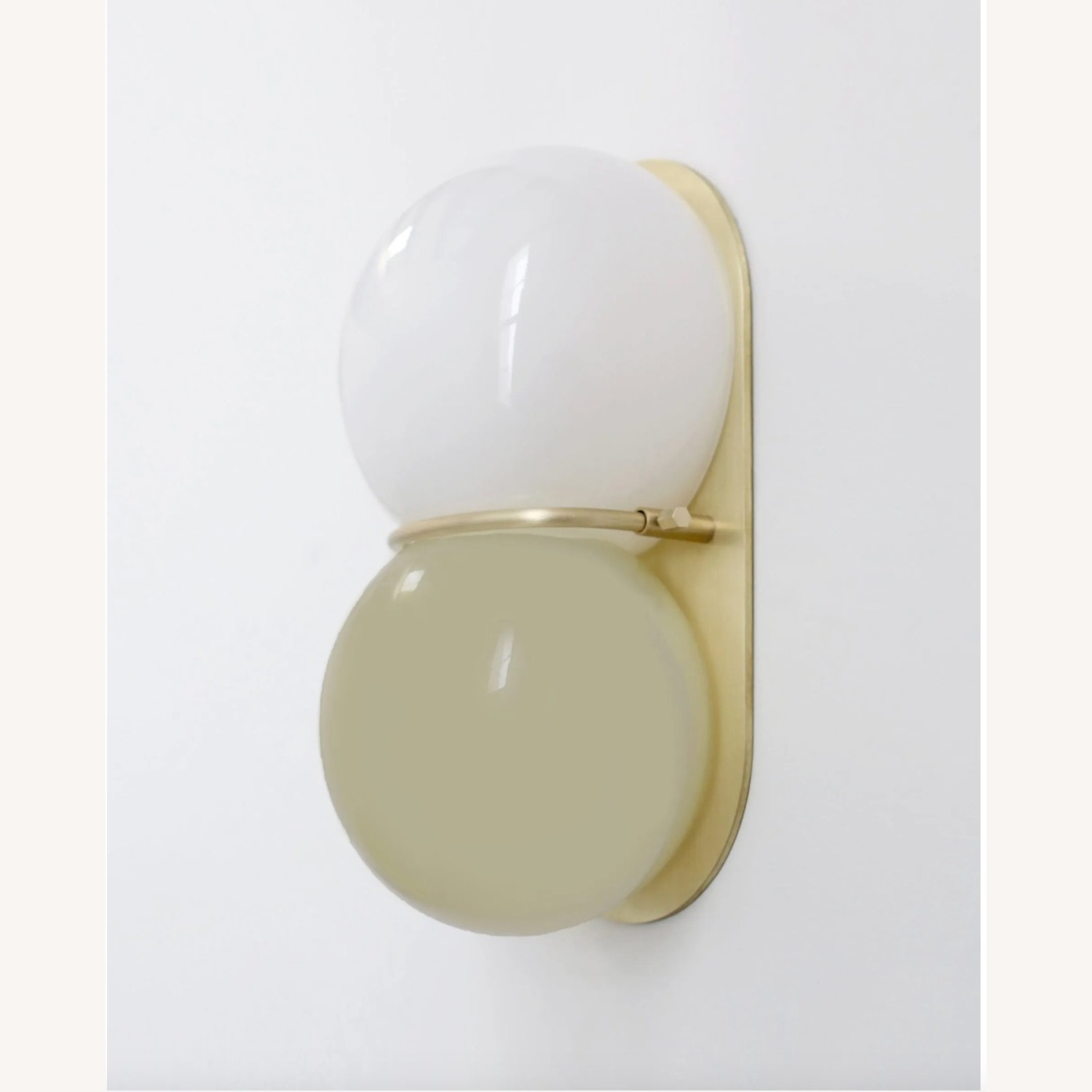 Dual Glass Wall Sconce (White/Beige)  - image-1