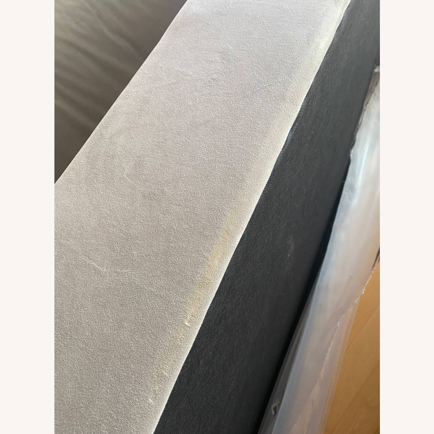 West Elm Light Gray Velvet 2 Piece Sectional - image-8