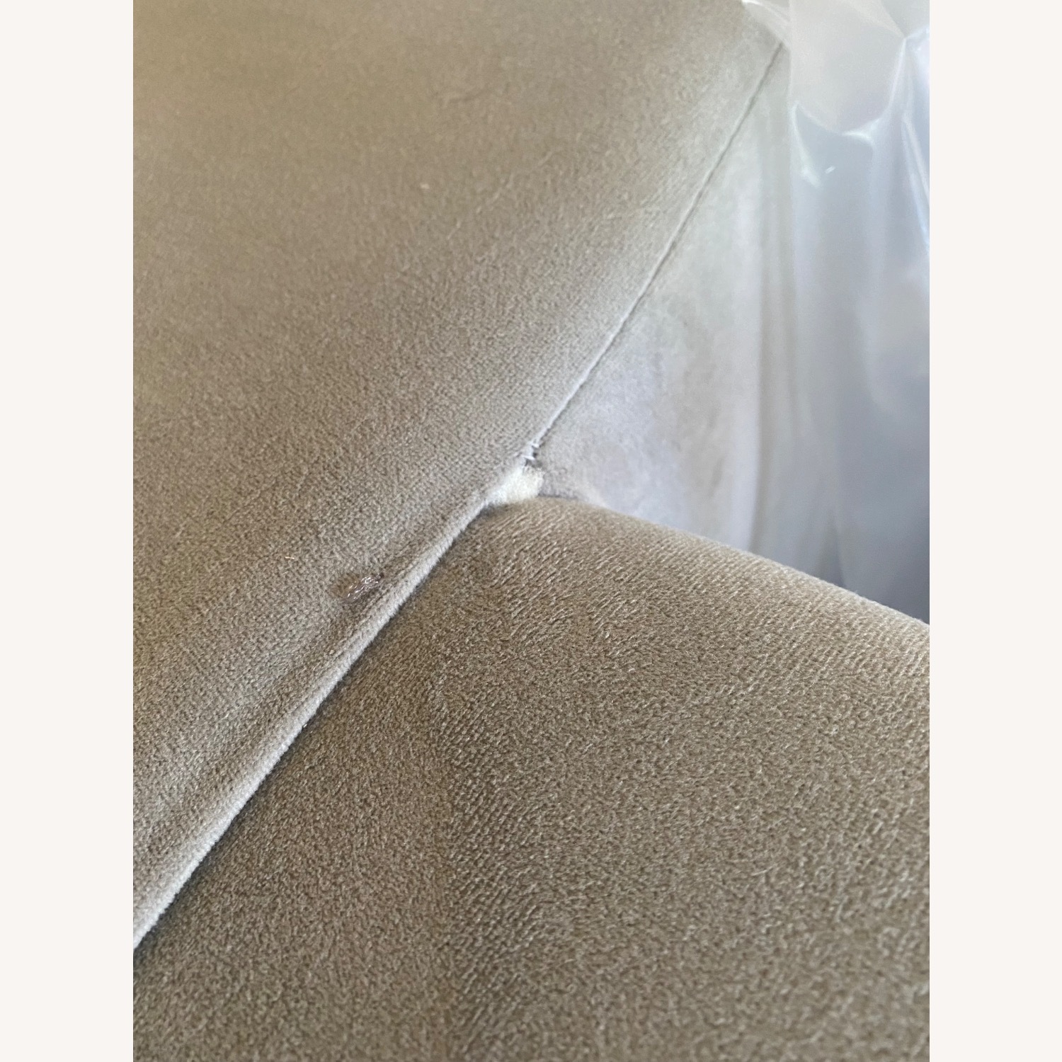 West Elm Light Gray Velvet 2 Piece Sectional - image-9